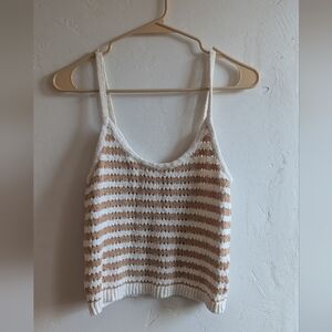 Madewell Crochet Knit Sweater Tank